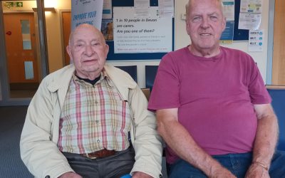 Carers enjoy coffee at the Mid Devon Medical Practice